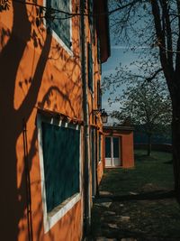 Abandoned building against sky