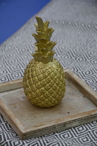 High angle view of bananas on table