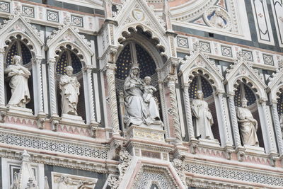 Low angle view of statue of cathedral