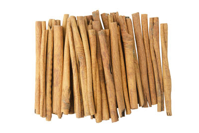 Close-up of bread against white background