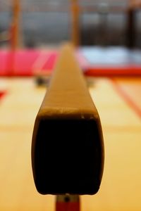 Close-up of guitar on table