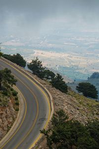 Country road passing through landscape