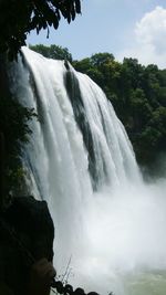 Scenic view of waterfall