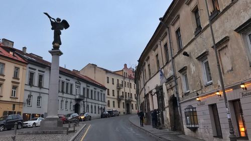 City street against sky