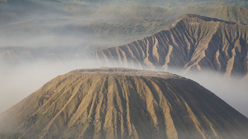 Panoramic view of volcanic mountain