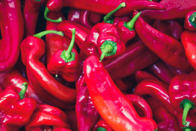 Full frame shot of red chili peppers