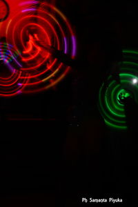 Abstract image of illuminated lights at night