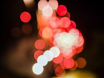 Defocused image of illuminated lights