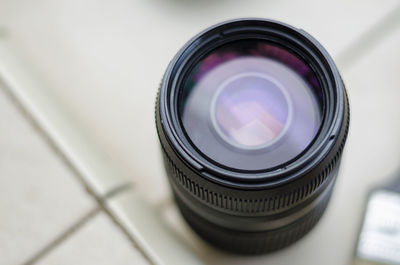 Close-up of camera lens