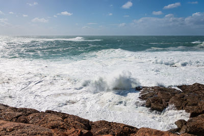 Scenic view of sea against sky