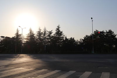 Street at sunset