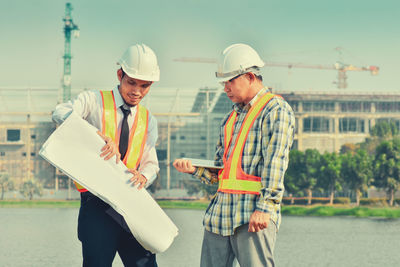 Man working at construction site