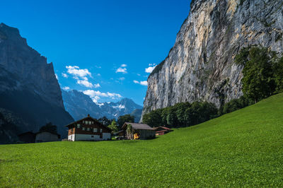 Landscape and nature between lauterbrunnen and strechelberg, switzerland