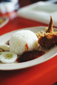 Close-up of food in plate