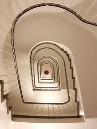 Low angle view of spiral staircase