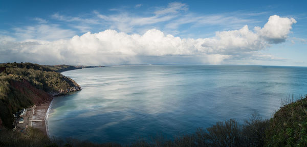 Panoramic view of sea against sky