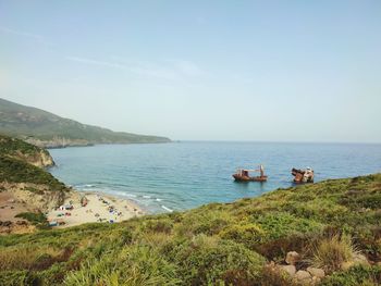 Scenic view of sea against sky