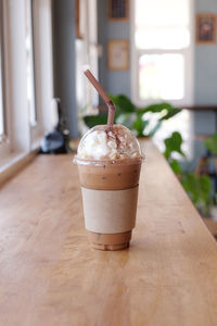 Close-up of coffee on table
