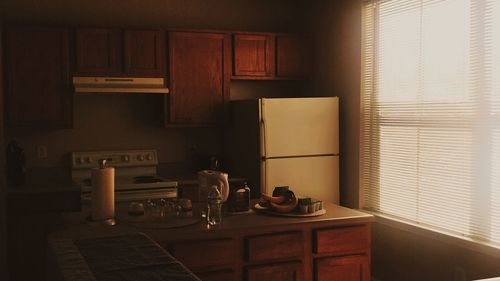 Interior of kitchen in house