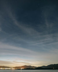 Scenic view of sky at night