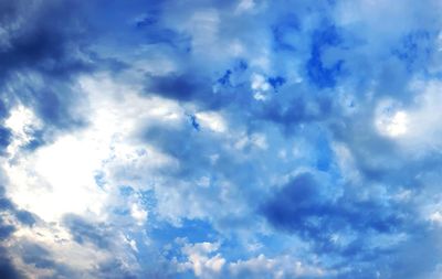 Low angle view of clouds in sky