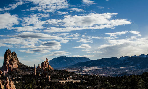 Rocky landscape against the sky