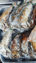 Close-up of fish for sale in market