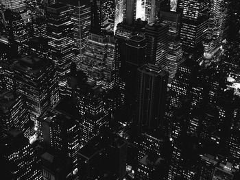 Illuminated cityscape at night