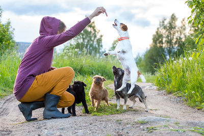 Man with dog