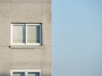 Low angle view of building against clear sky