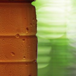 Close-up of wet glass