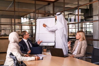 Portrait of businesswoman working in office