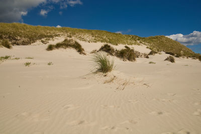 Scenic view of desert against sky