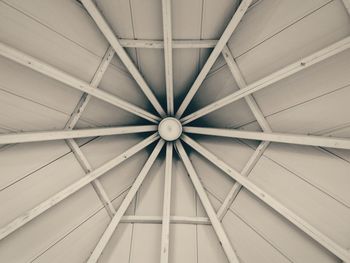 Directly below shot of ceiling in gazebo