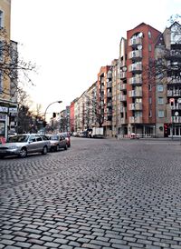 City street with buildings in background