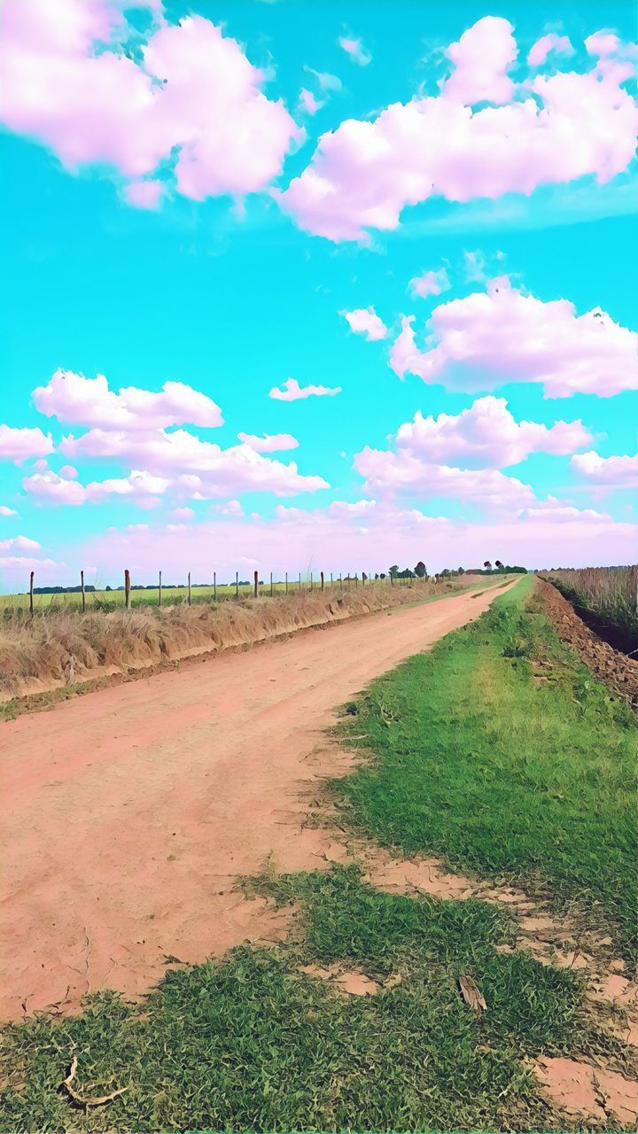 ROAD BY LAND AGAINST SKY
