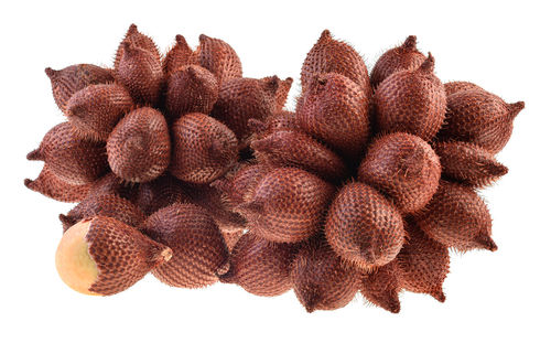 Directly above shot of raspberries against white background