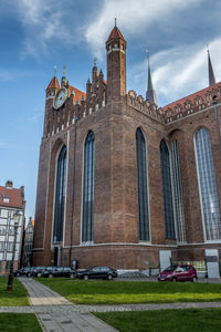 Exterior of historic building against sky