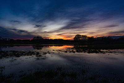 Flodded meadows at rotenburg wümme