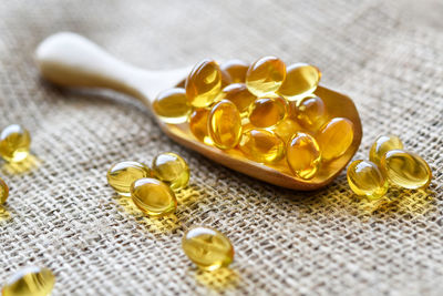 Close-up of food on table