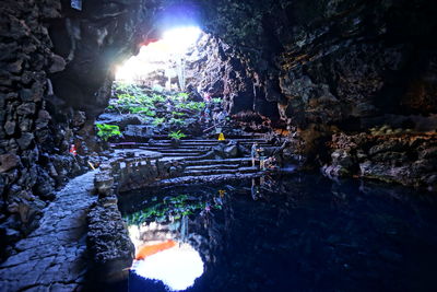 Rock formations in forest