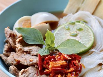 Noodle pork soup