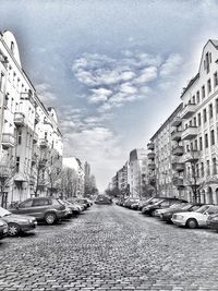 Cars on street in city