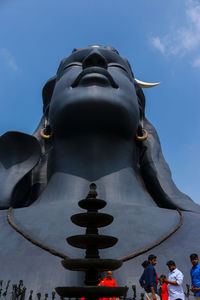 Low angle view of statue of buddha