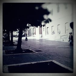 View of woman in city