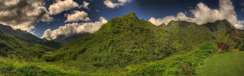 Panoramic view of landscape against sky