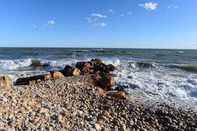 Scenic view of sea against sky