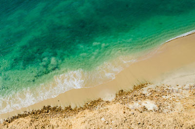 High angle view of sea shore