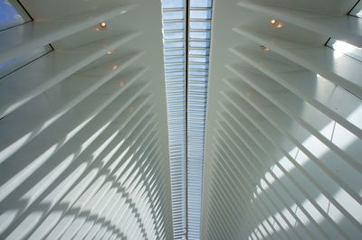 Low angle view of illuminated ceiling in building