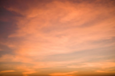 Low angle view of dramatic sky during sunset